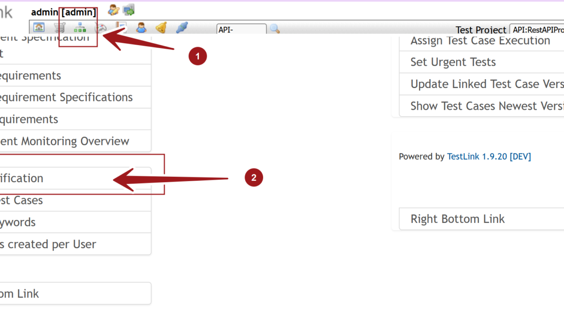 Test Specification TestLink