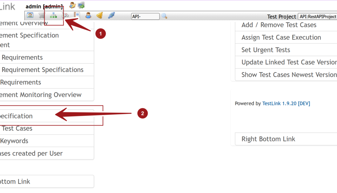 Test Specification TestLink
