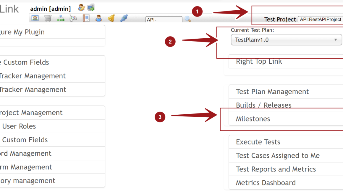 TestLink Milestones