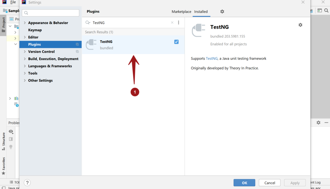 Enable TestNG Plugin IntelliJ