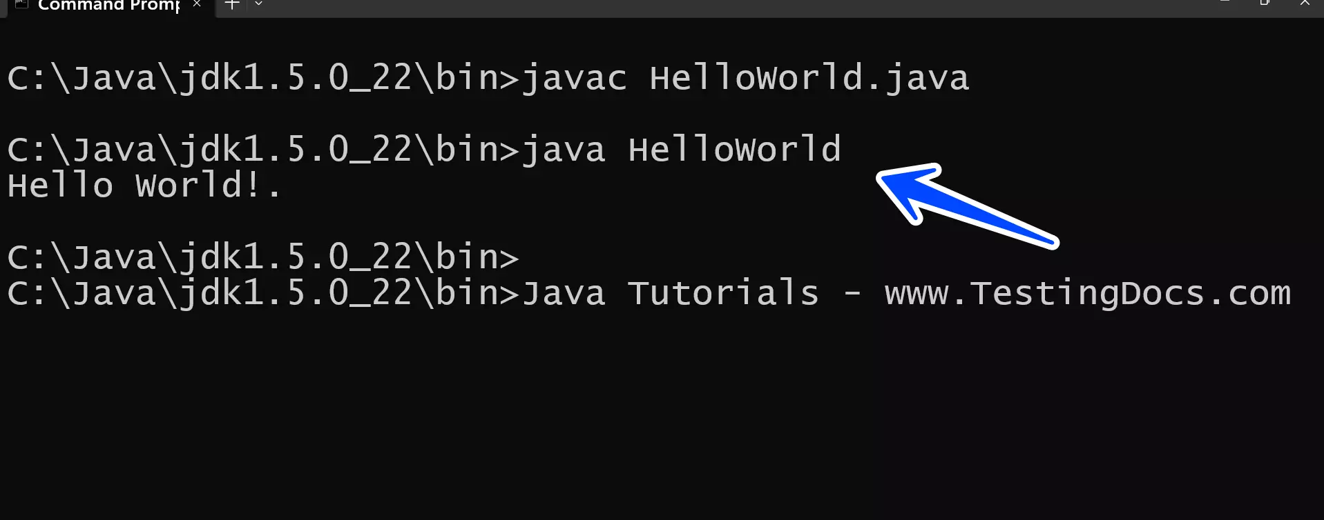 The java launcher command