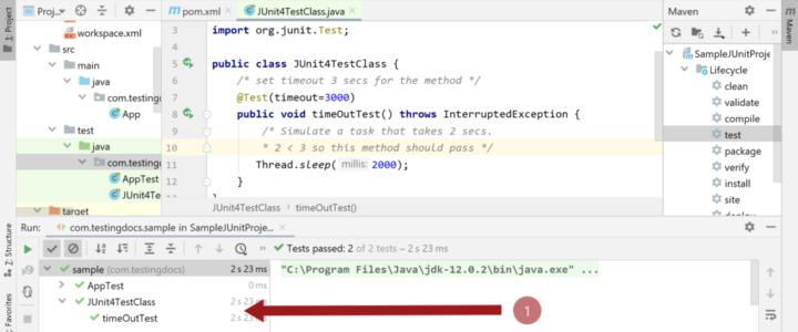 Testing timeouts with JUnit 4