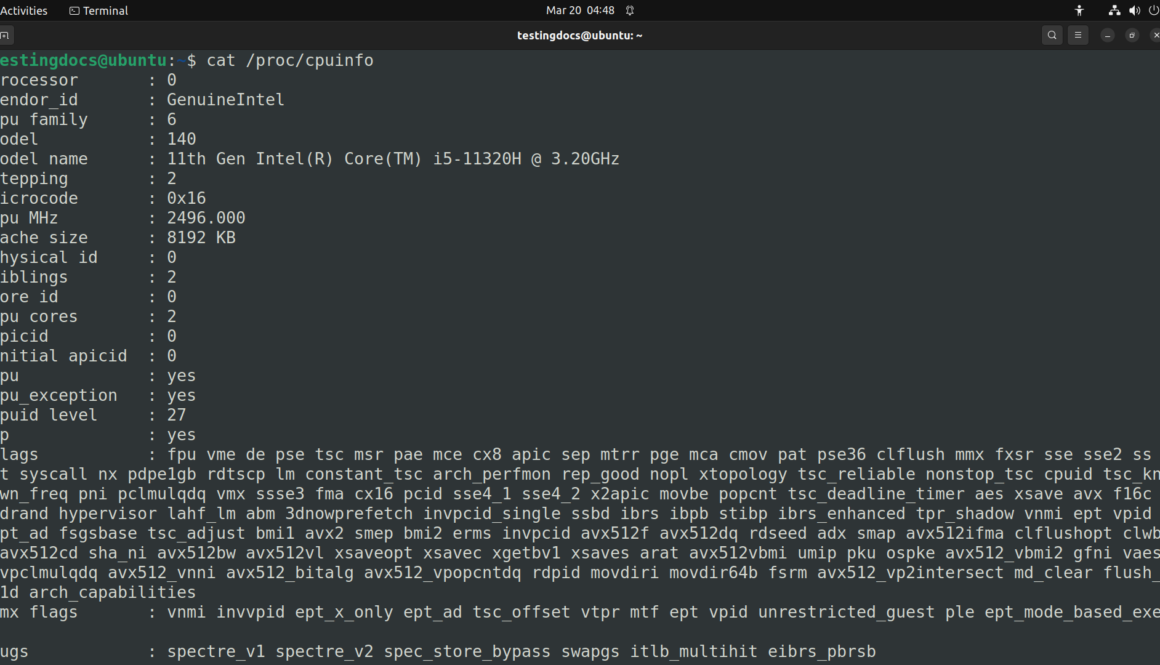 Linux CPU Commands