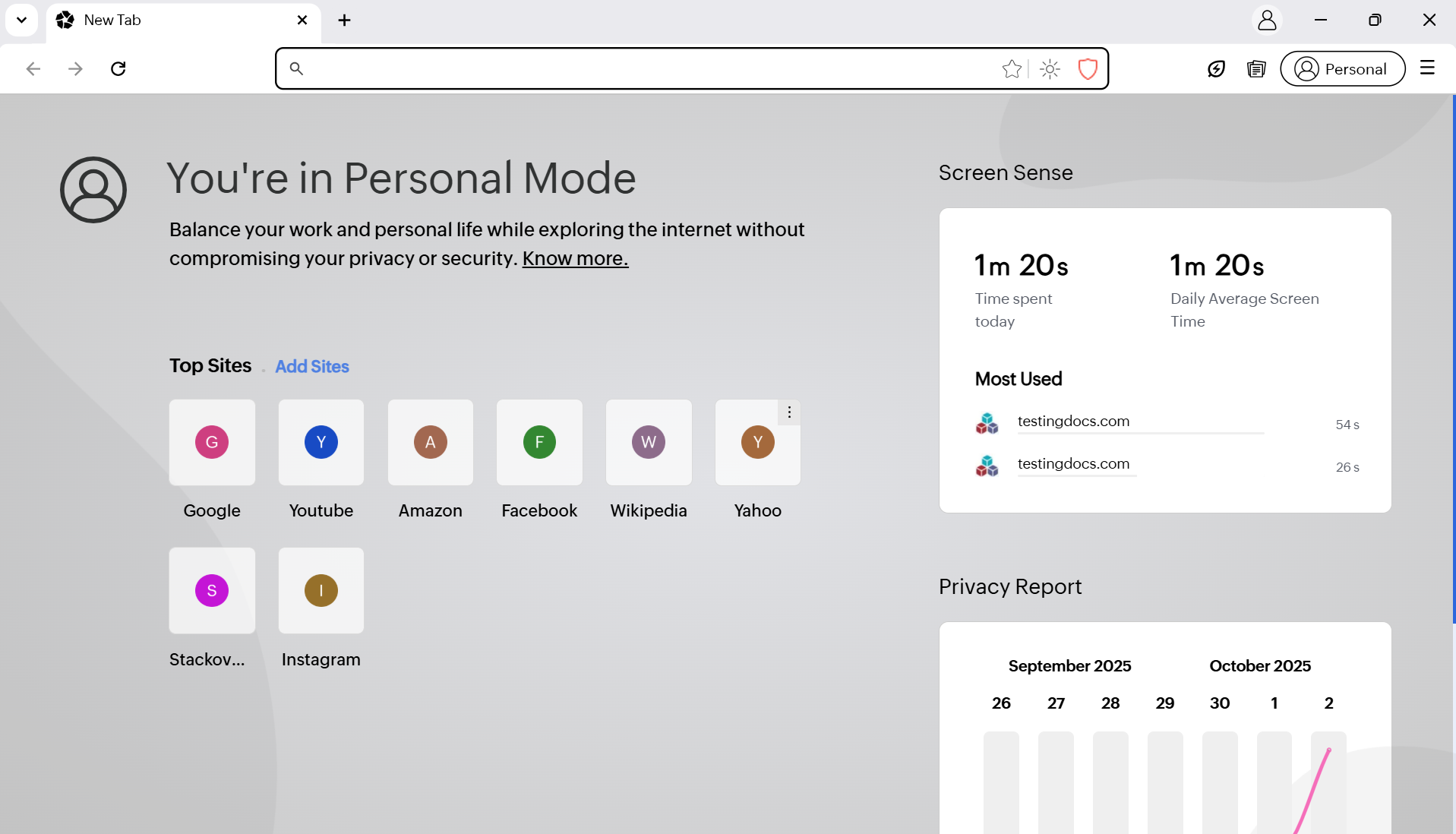 Ulaa Browser User Interface