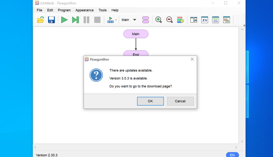 Update Flowgorithm Tool