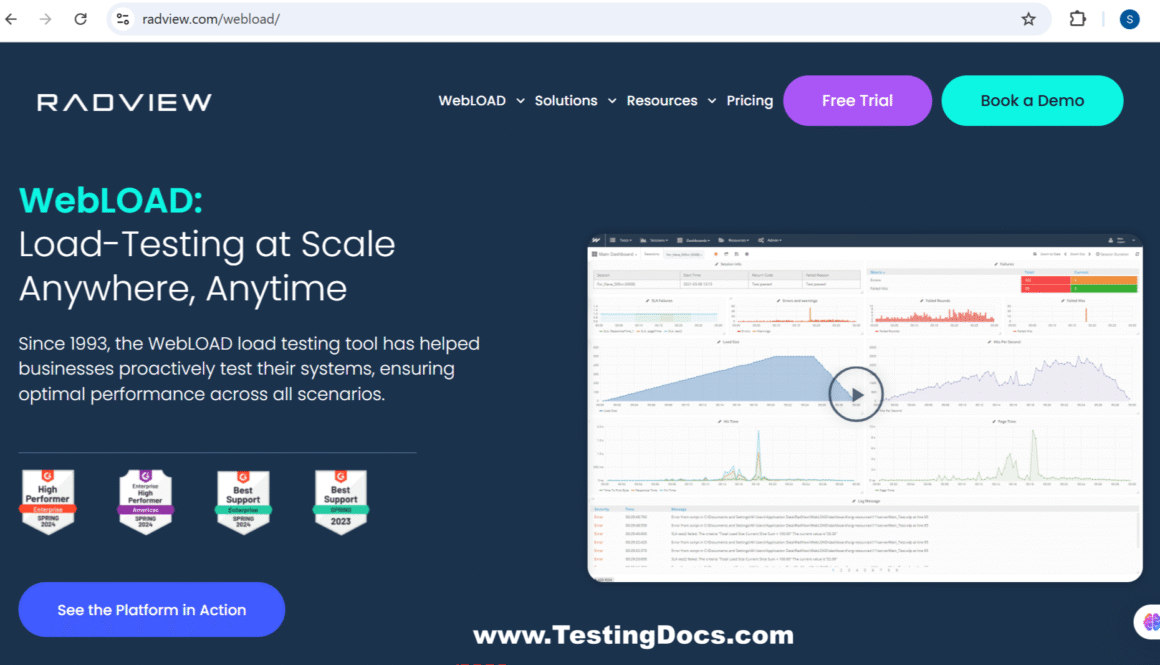 WebLOAD Load Testing Tool