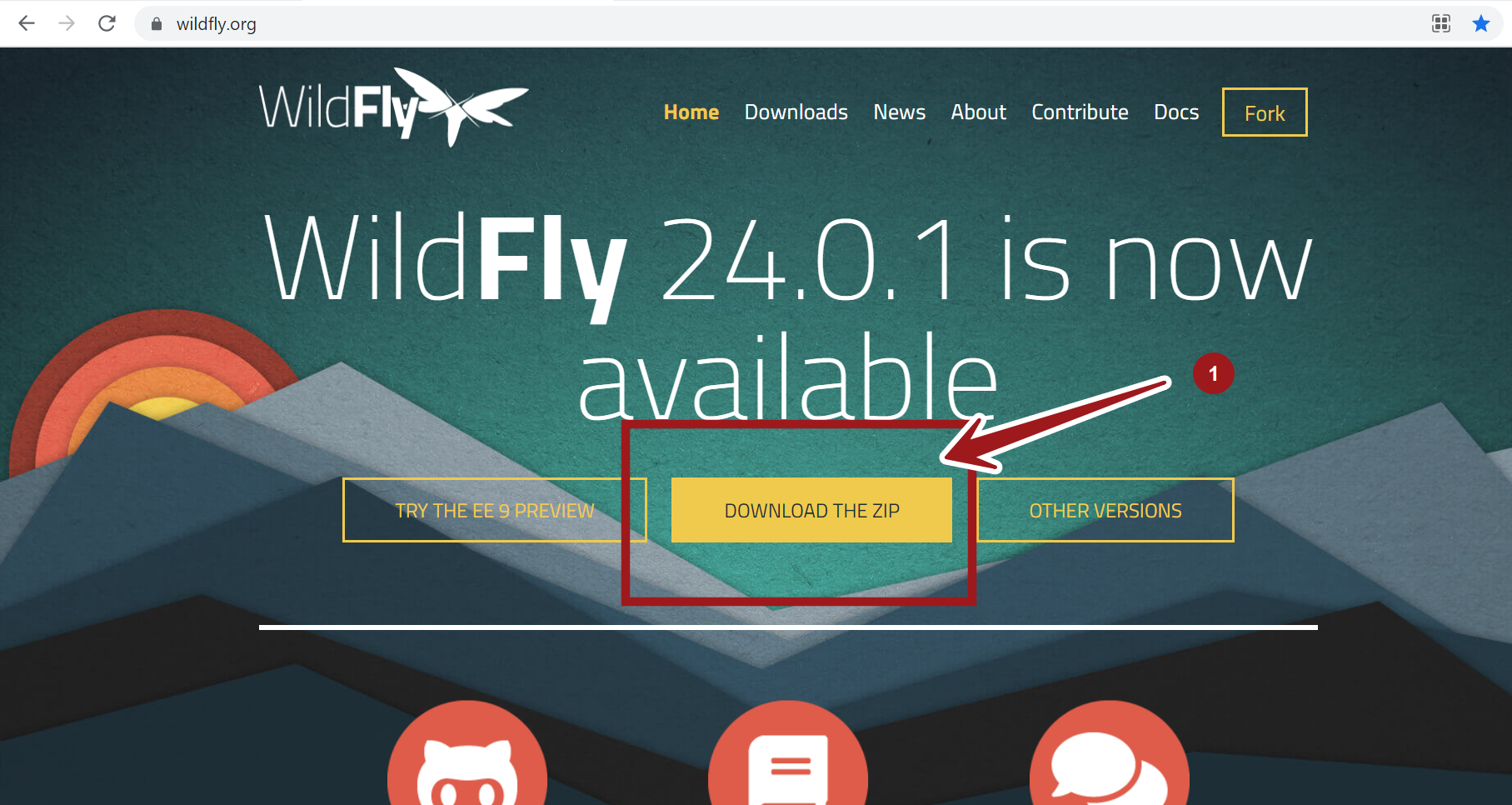 WildFly Download on Windows