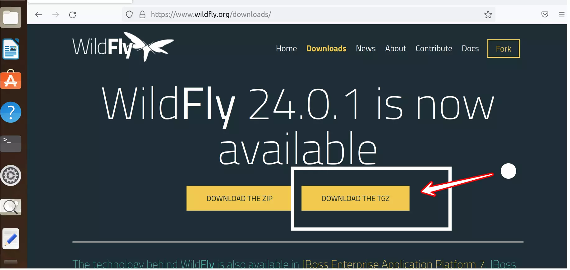 Wildfly Download Tar Linux