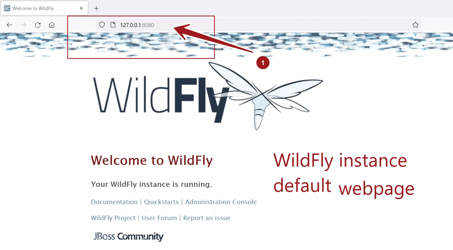 Wildfly Instance Webpage