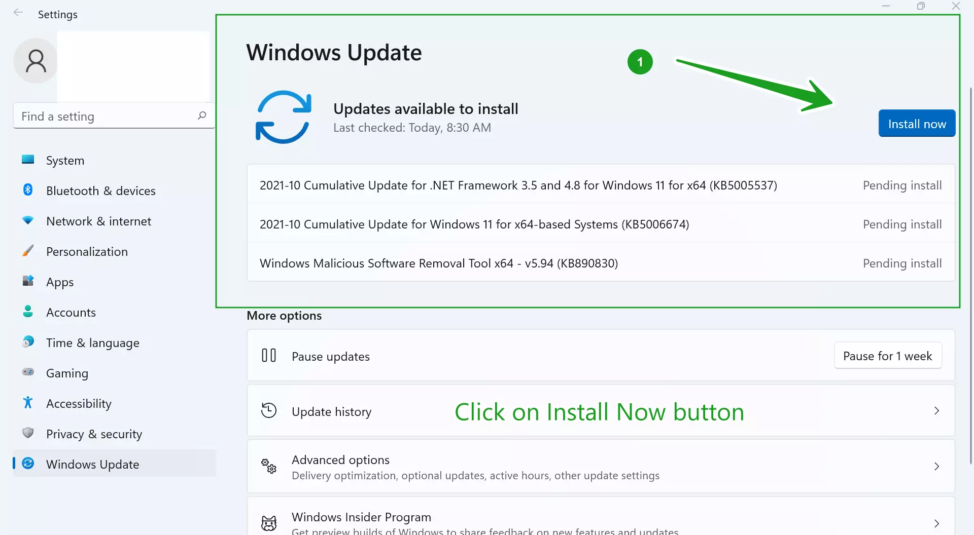 Windows 11 Cumulative Updates Install