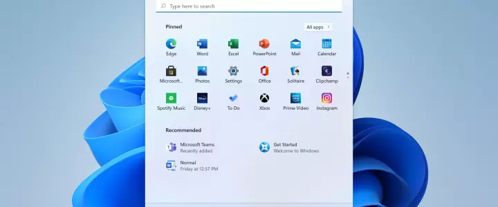 Windows 11 Start Screen