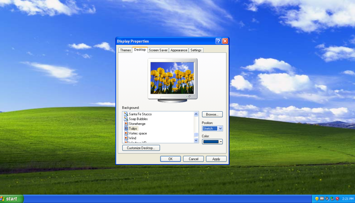 Windows Desktop Background XP