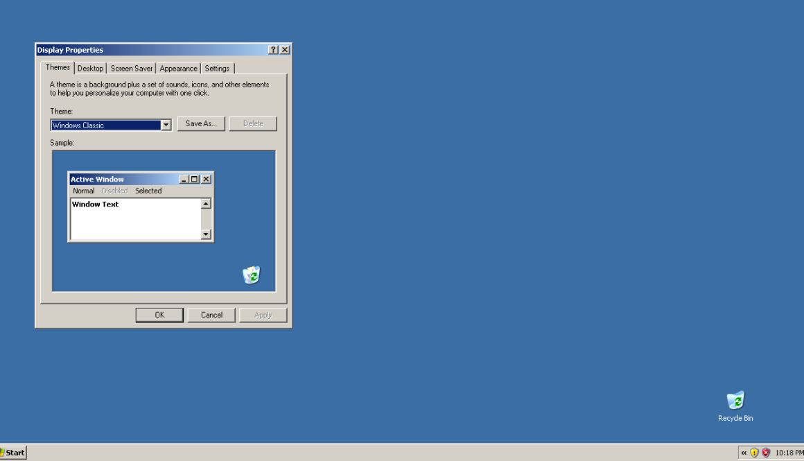 Windows XP Theme