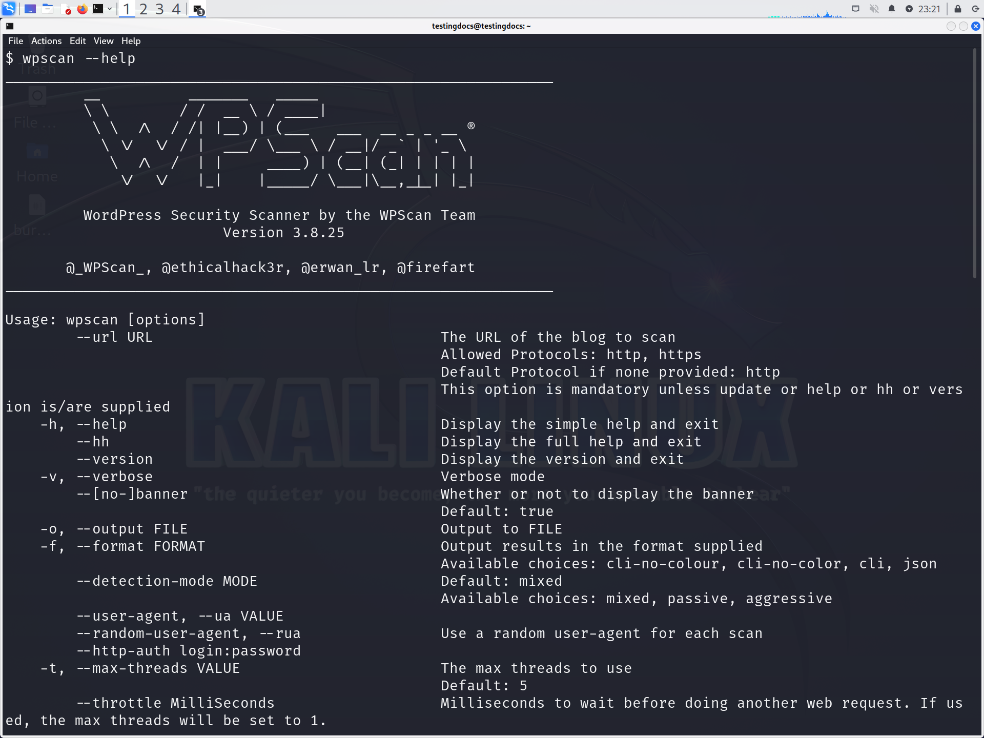 Wpscan WordPress Scanner