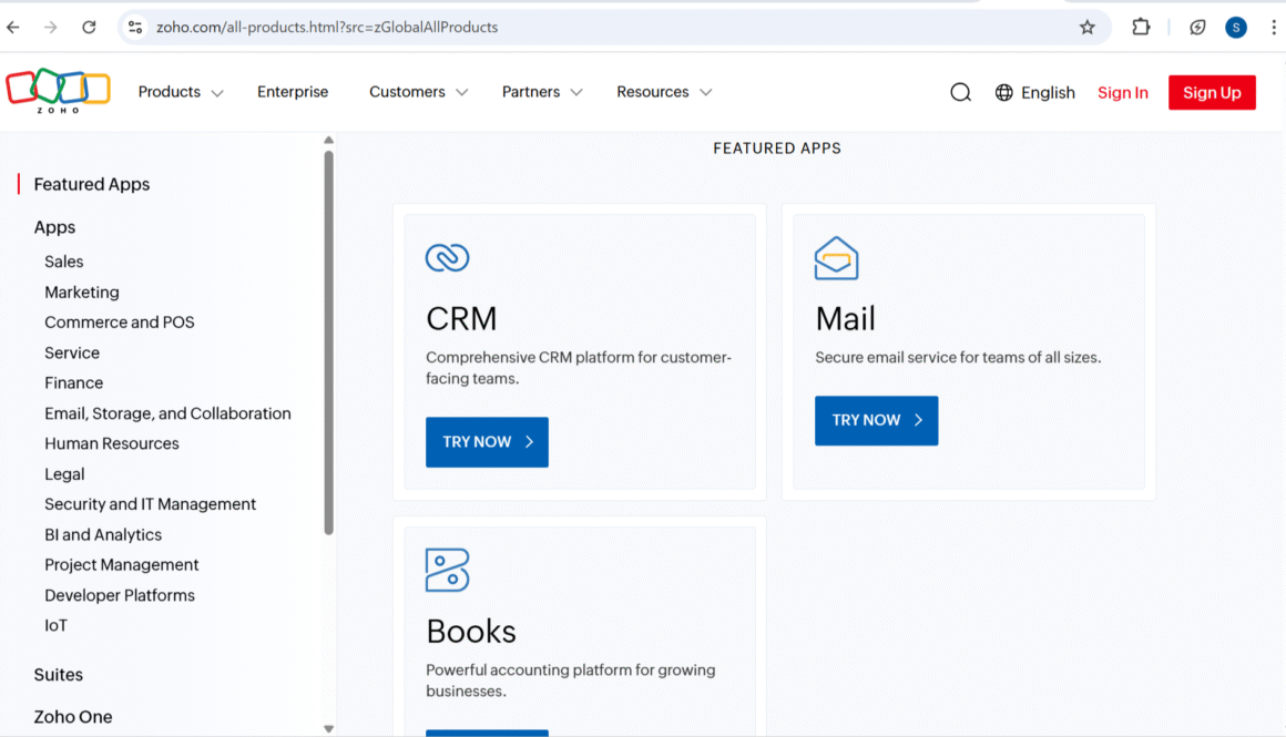 Zoho Products