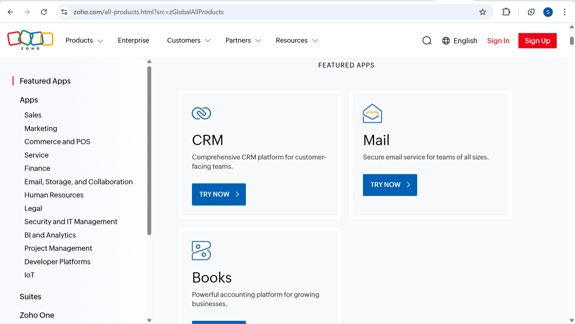 Zoho Products