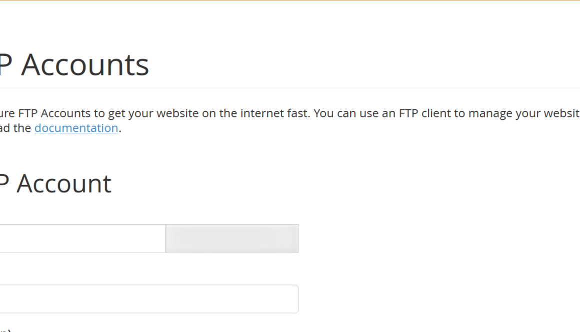cPanel FTP Accounts