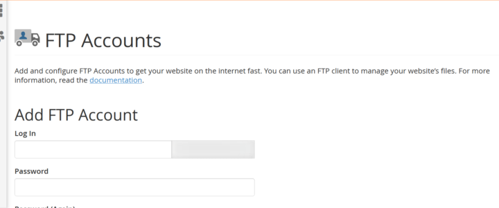 cPanel FTP Accounts