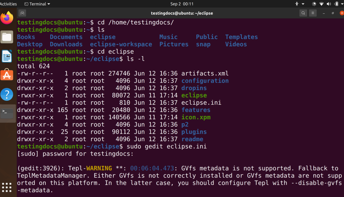 change directory Linux