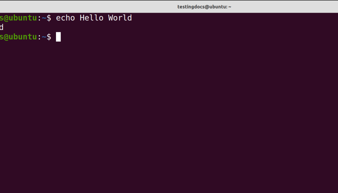 echo Hello World
