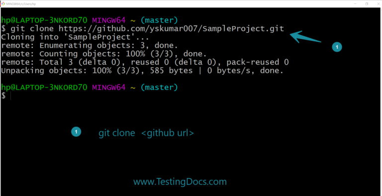 Clone an existing Git Repository - TestingDocs.com