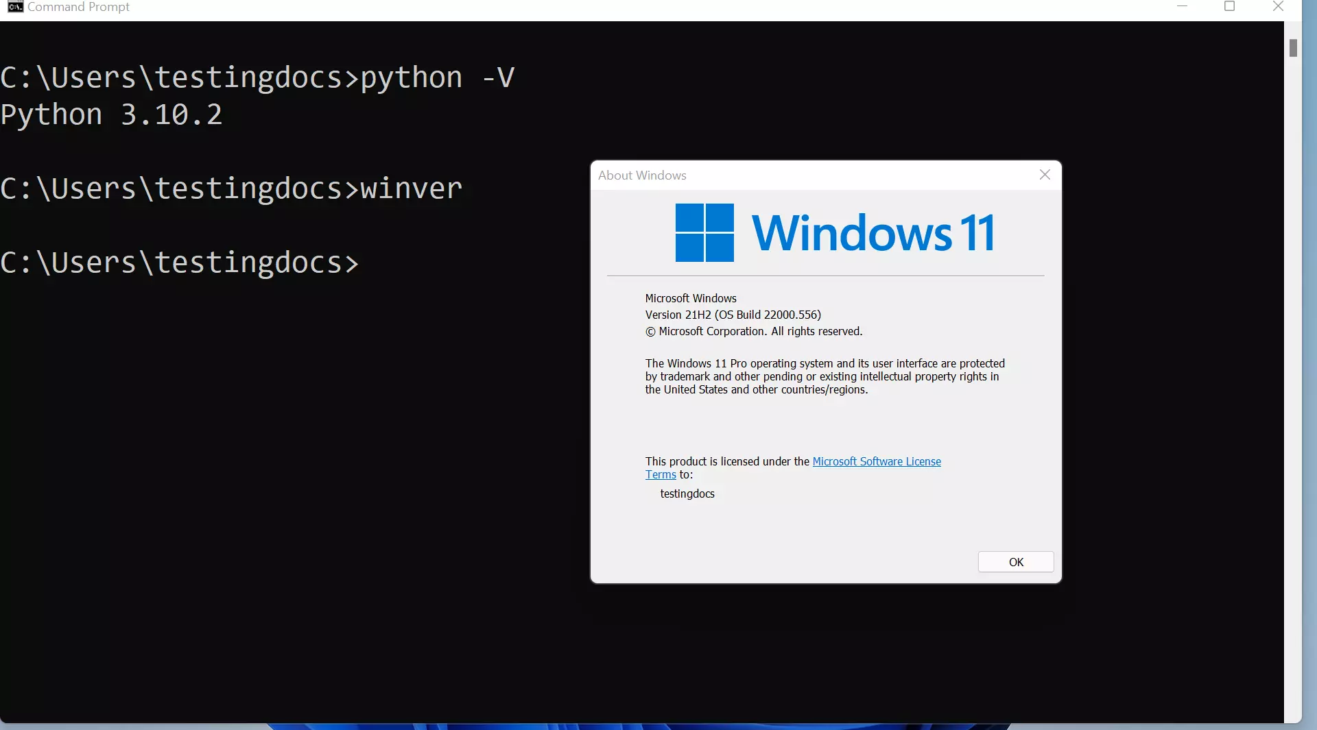 python version windows 11