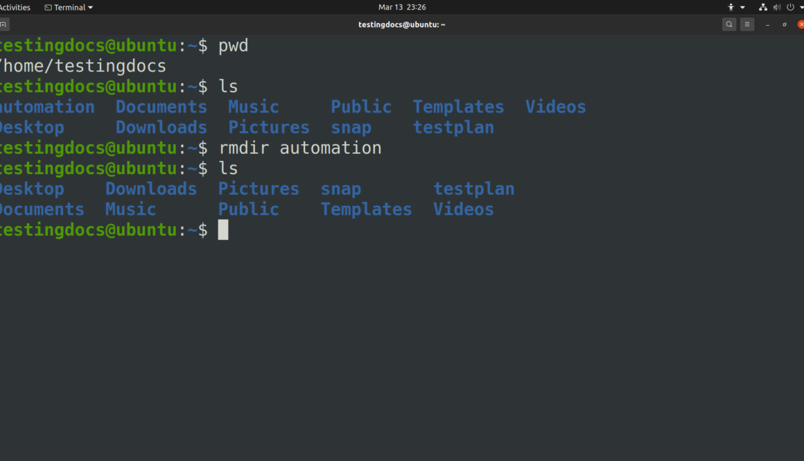 rmdir Linux command