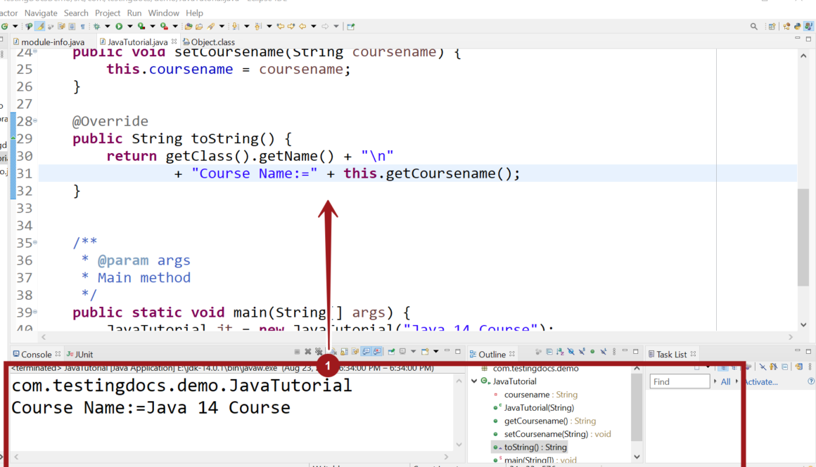 Overriding toString() Method in Java