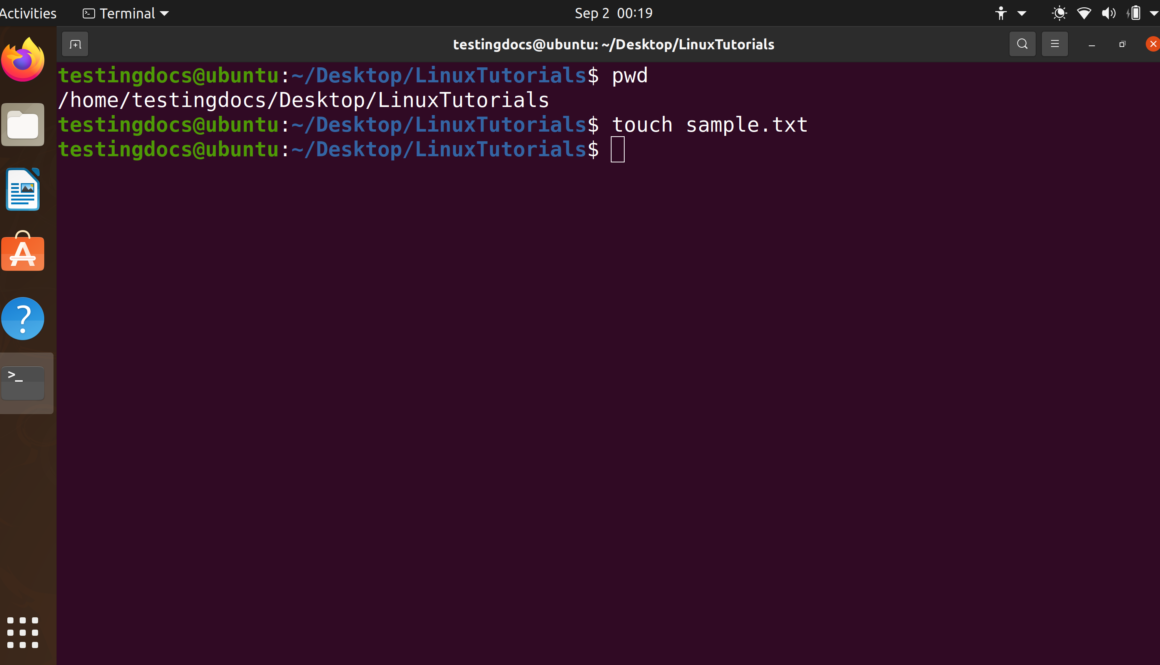 touch Linux Command